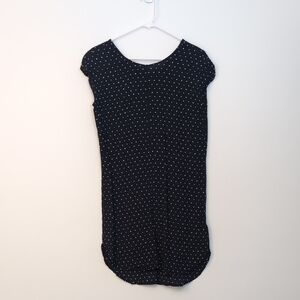 Madewell XS Cap Sleeve Navy Polka Dot Dress